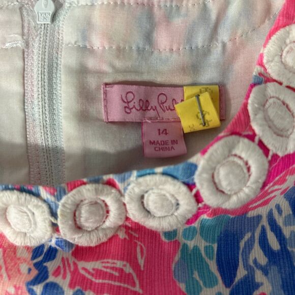 Lilly Pulitzer Dress Women Medium Multicolor Mini Mila Shift Vacation Beach - Picture 5 of 7